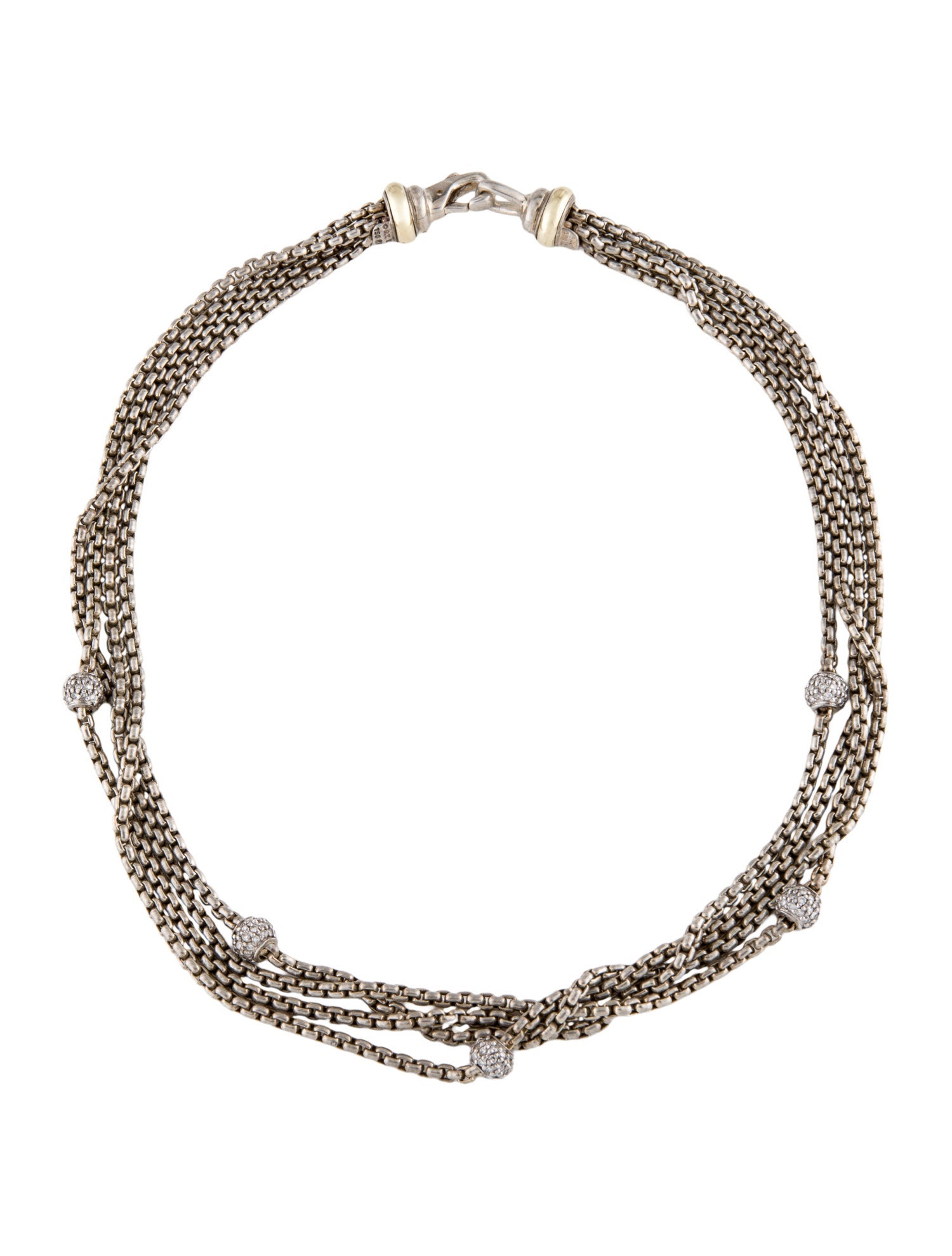 David Yurman Diamond Multistrand Necklace