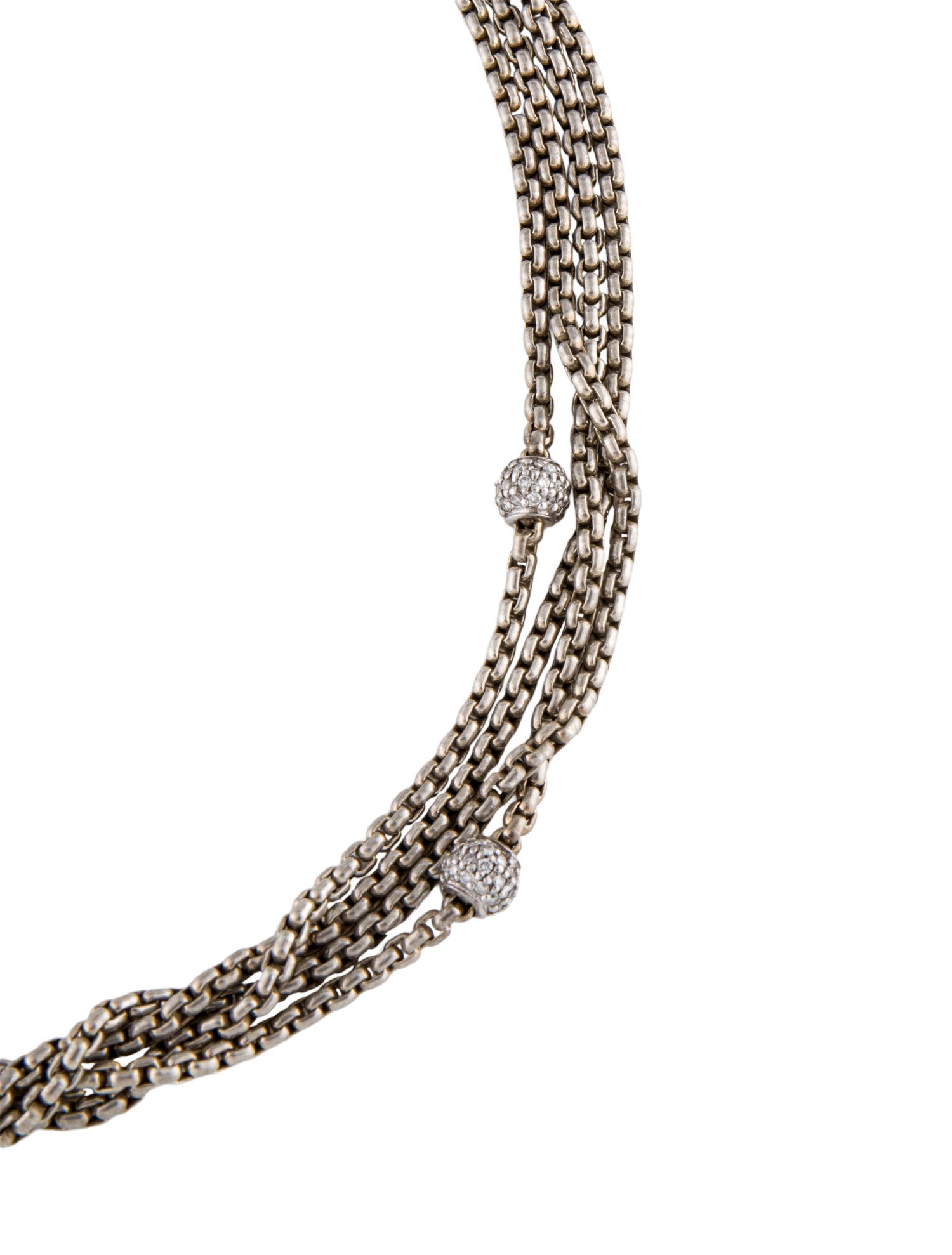David Yurman Diamond Multistrand Necklace