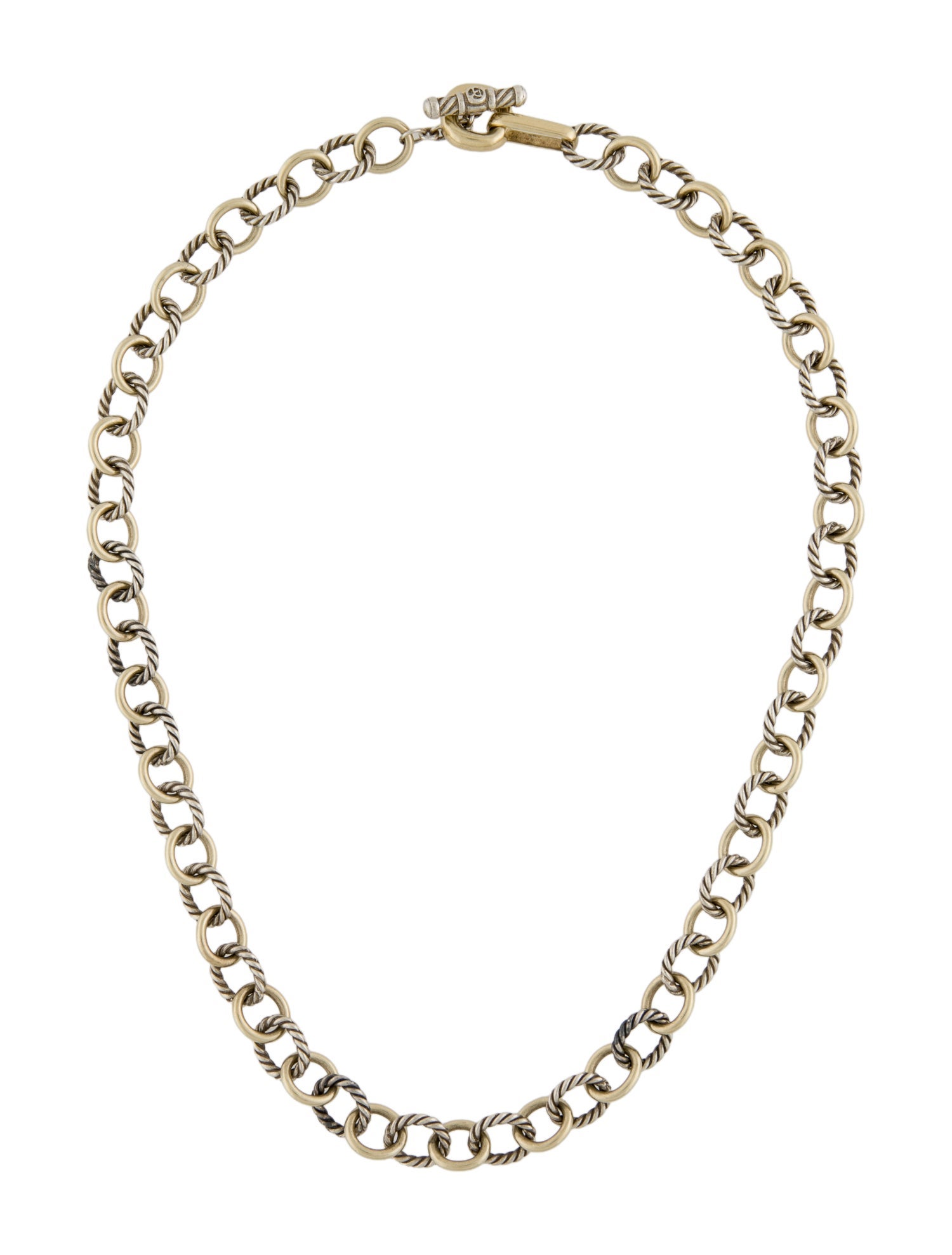David Yurman Two-Tone Oval Cable Chain Necklace