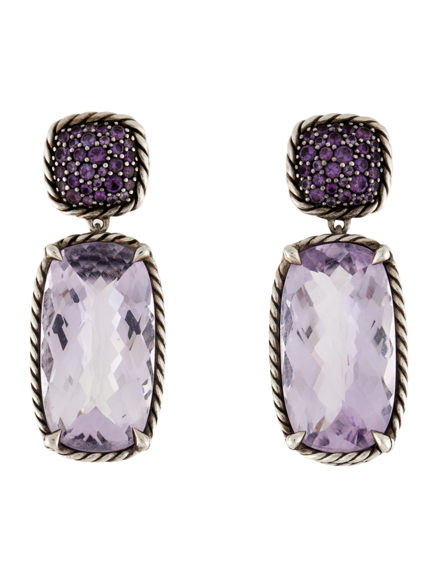 David Yurman Amethyst Chatelaine Drop Earrings