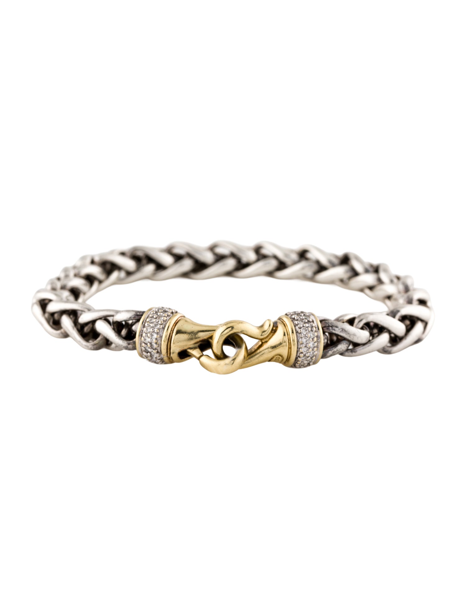 David Yurman Diamond Wheat Chain Bracelet