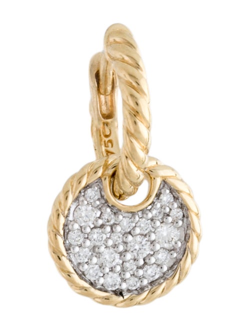 David Yurman 18K Diamond DY Elements Convertible Drop Earrings