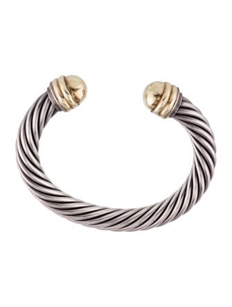 David Yurman Two-Tone Classic Cable Cuff Bracelet