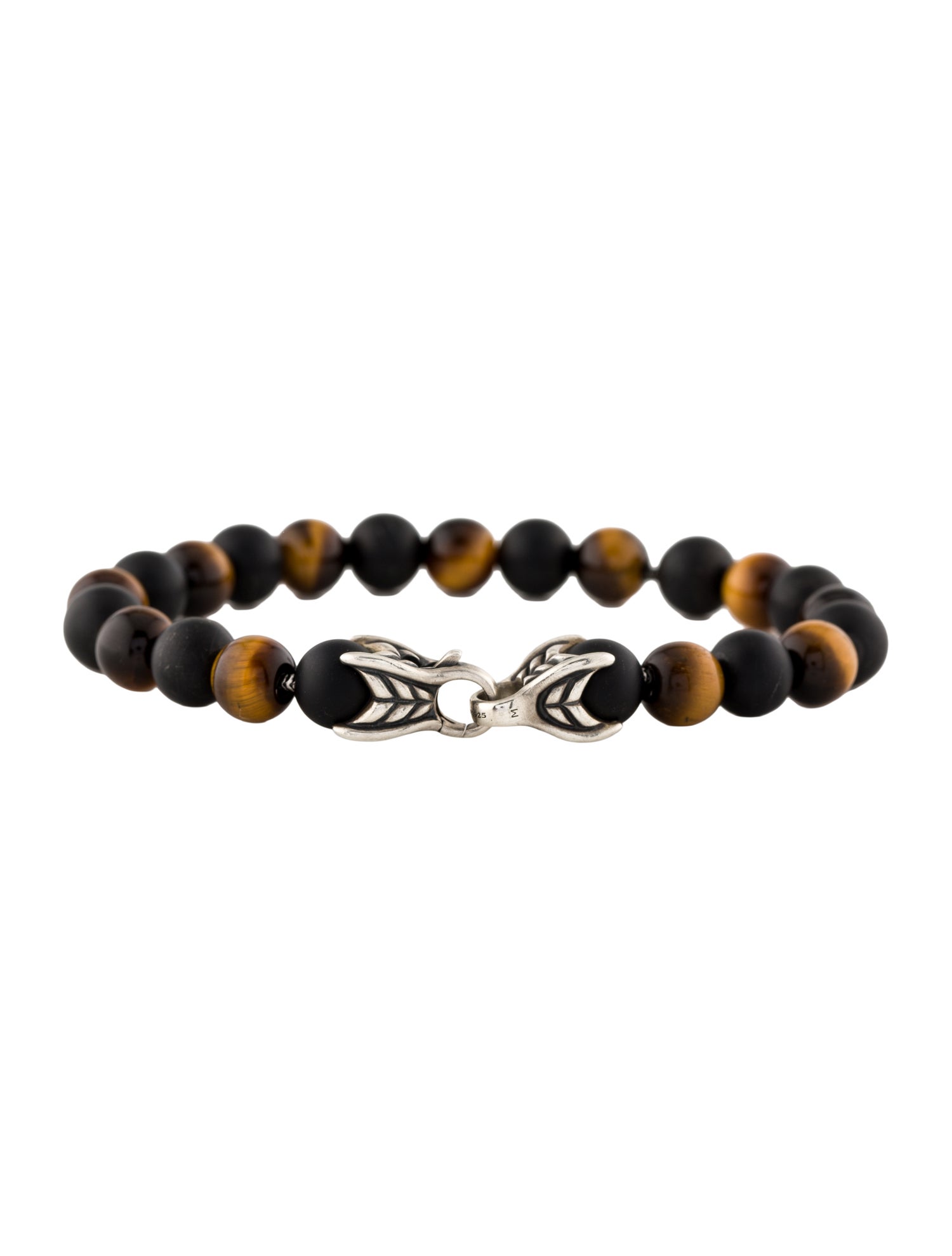 David Yurman Tiger's Eye & Onyx Spiritual Beads Bracelet