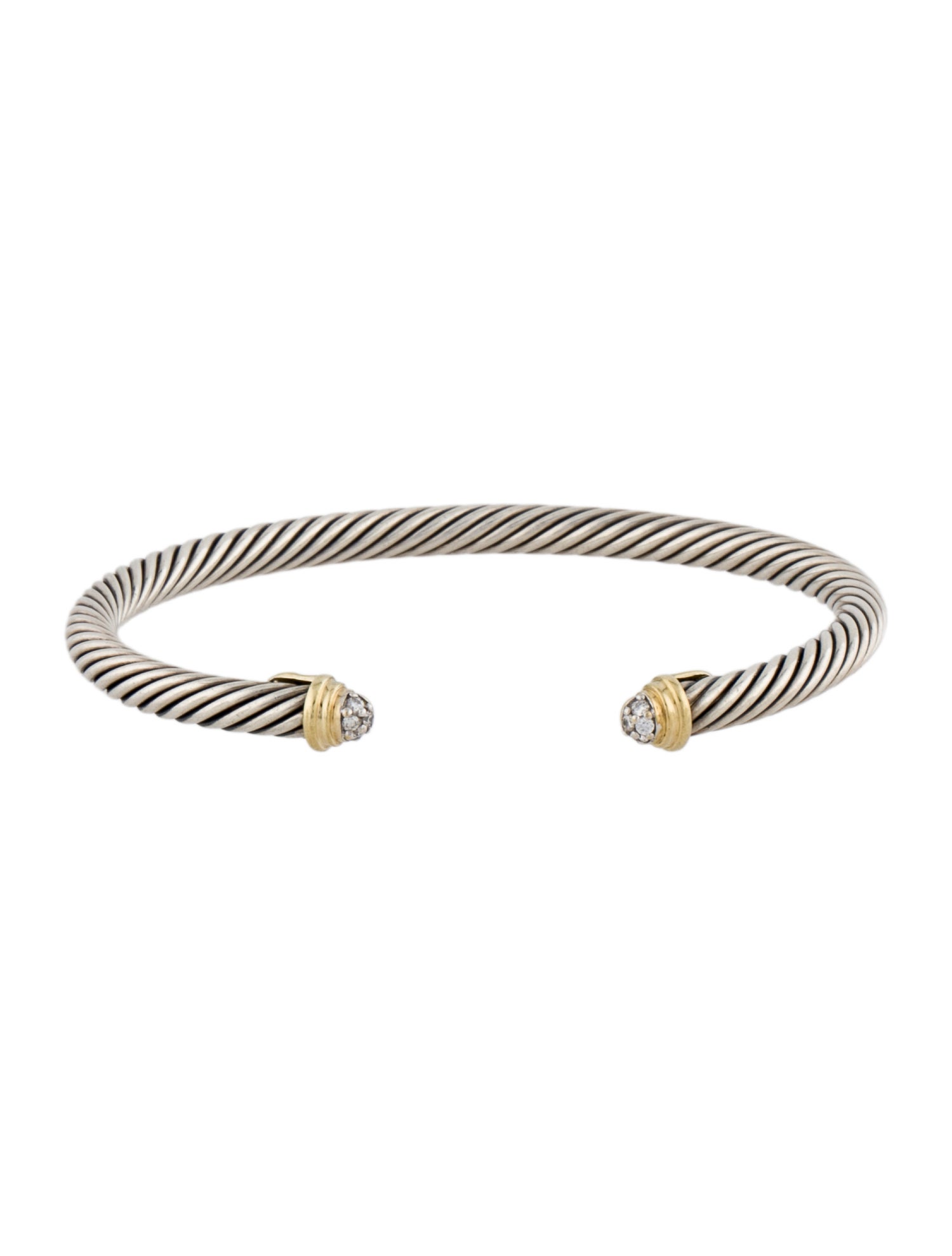David Yurman Diamond Petite Cable Classic Cuff