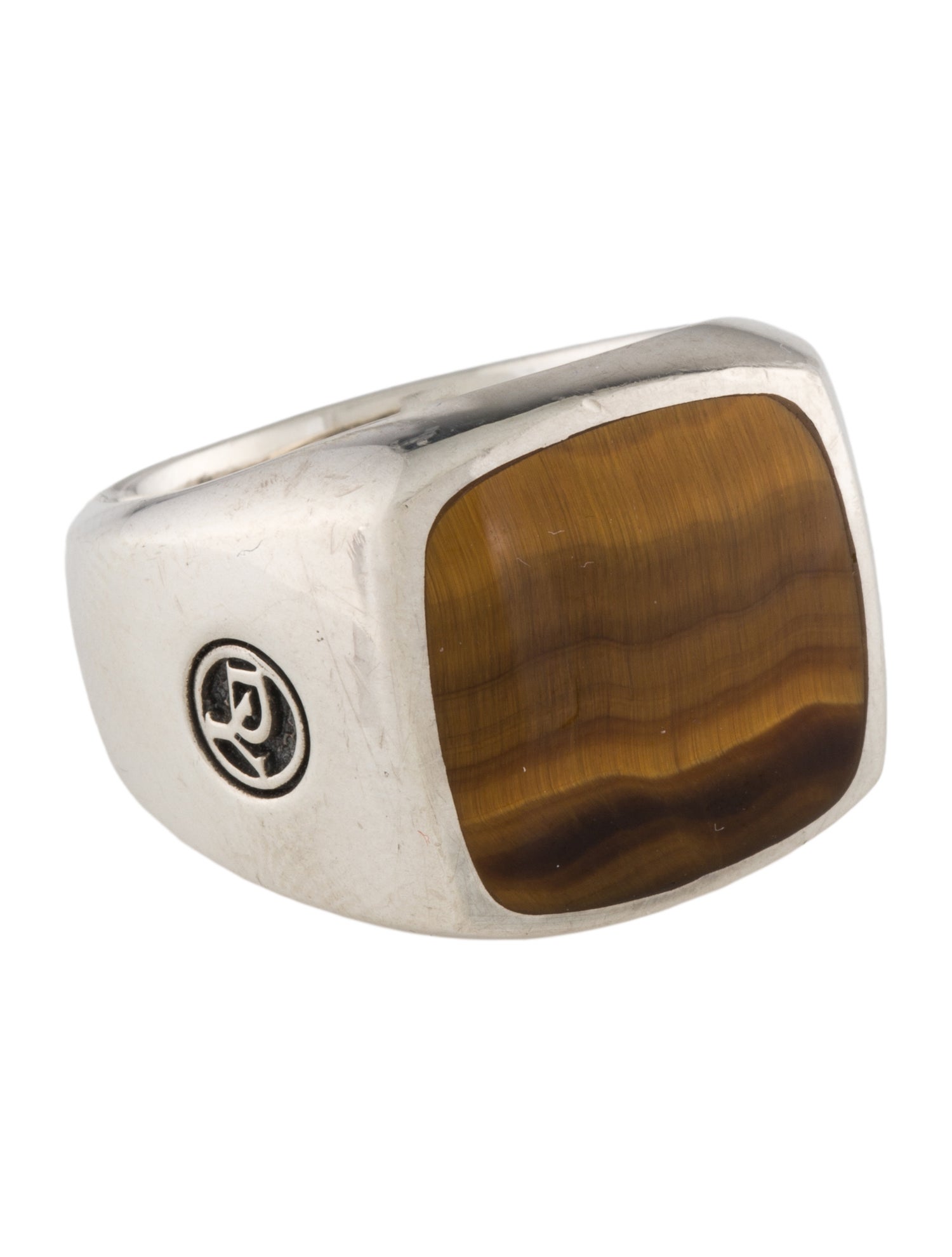 David Yurman Tigers Eye Quartz Exotic Signet Ring