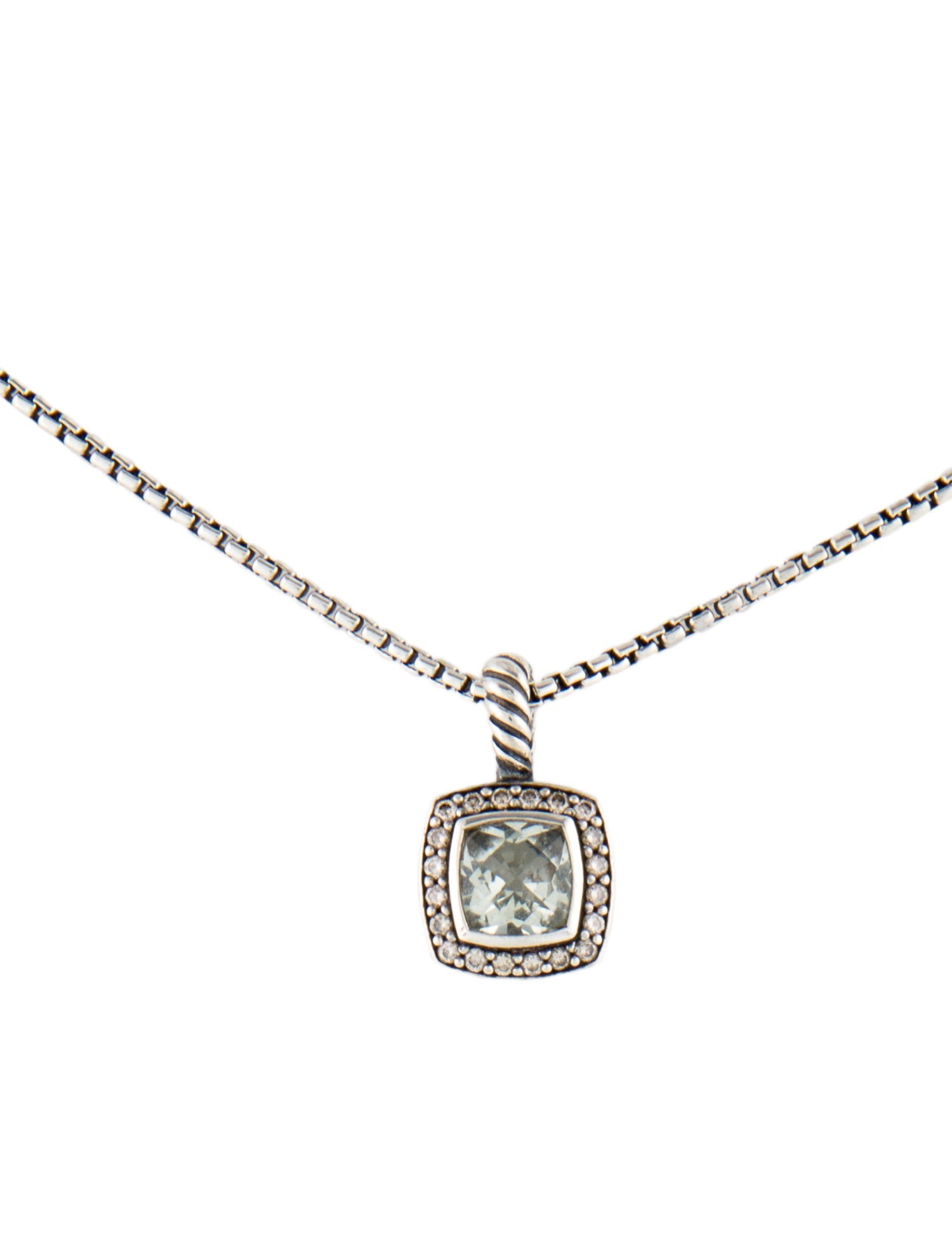 David Yurman Prasiolite & Diamond Petite Albion® Pendant Necklace