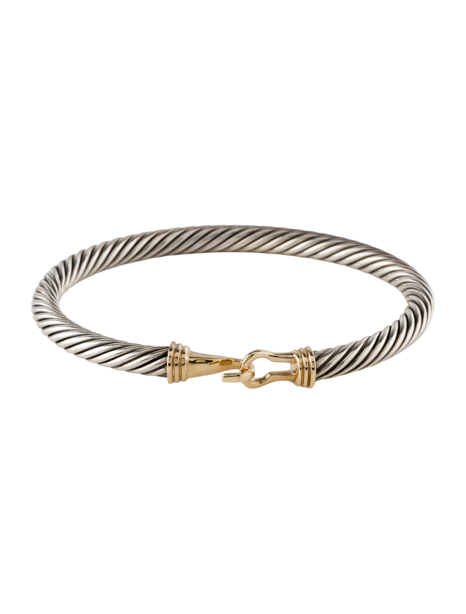 David Yurman Two-Tone Buckle Classic Cable Bracelet