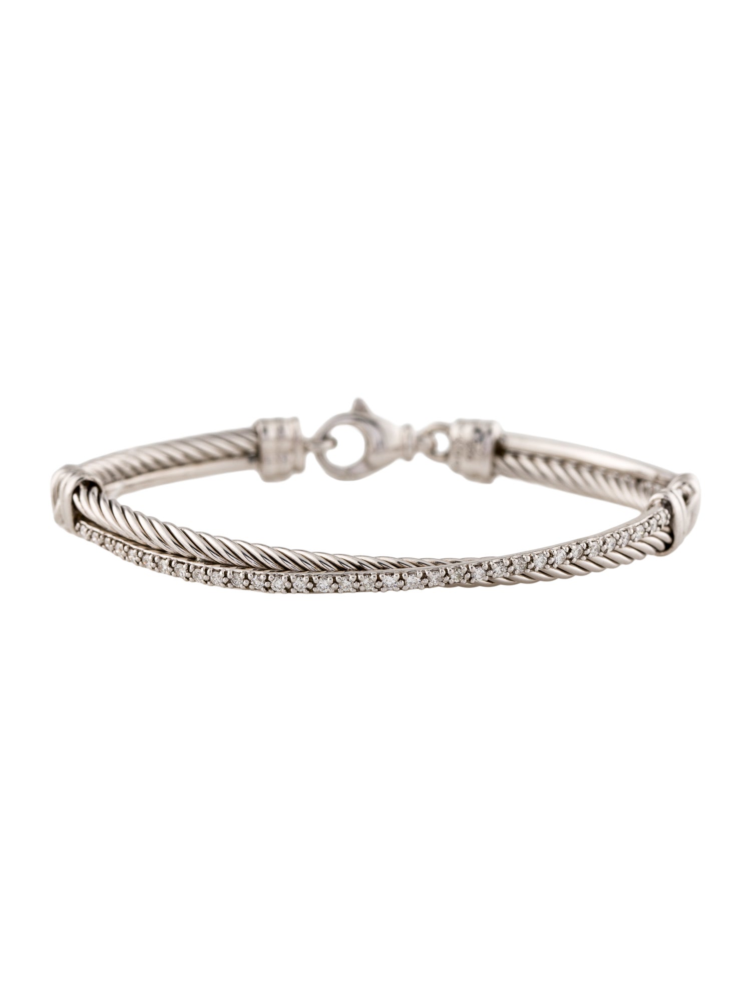 David Yurman Diamond Crossover Link Bracelet