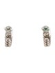 David Yurman Diamond Labyrinth Single-Loop Huggie Earrings