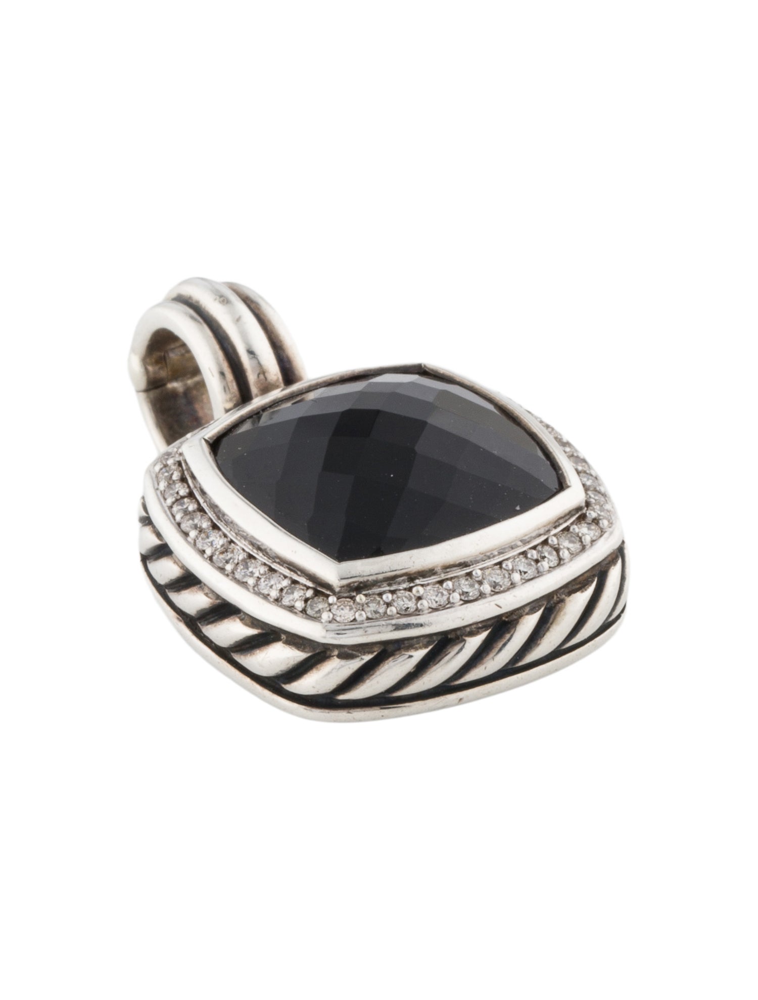 David Yurman Onyx & Diamond Albion Pendant
