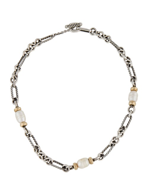 David Yurman Pearl Figaro Station Necklace