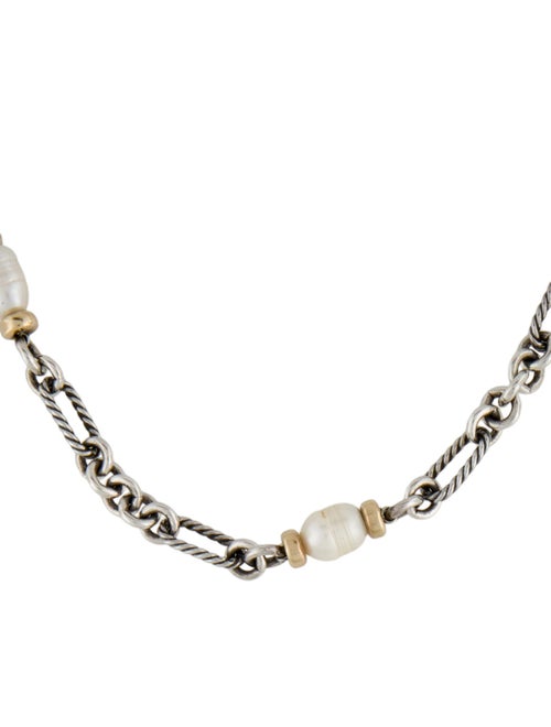 David Yurman Pearl Figaro Station Necklace