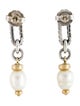 David Yurman Cultured Pearl Chain Drop Earrings