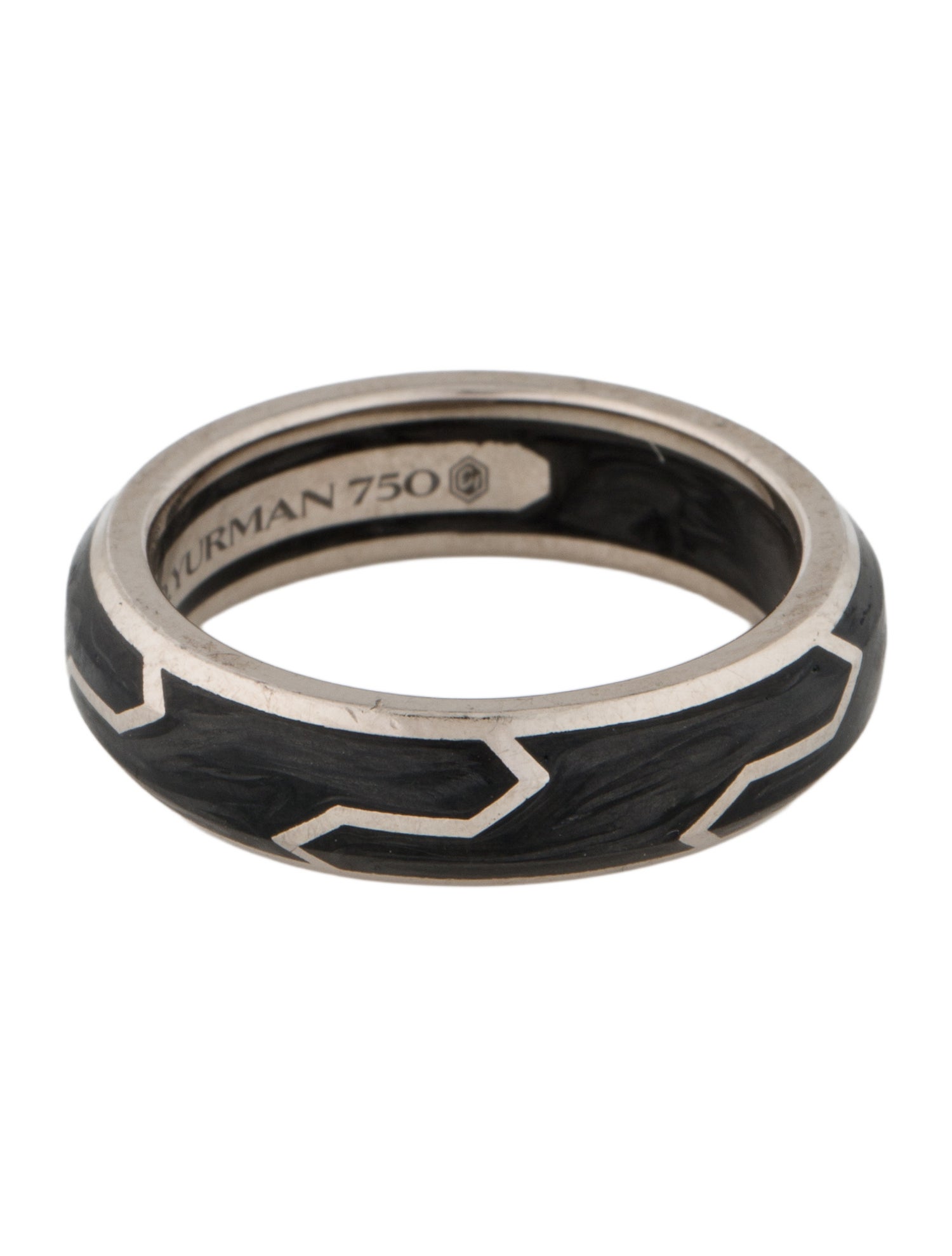 David Yurman 18K Forged Carbon Band Ring
