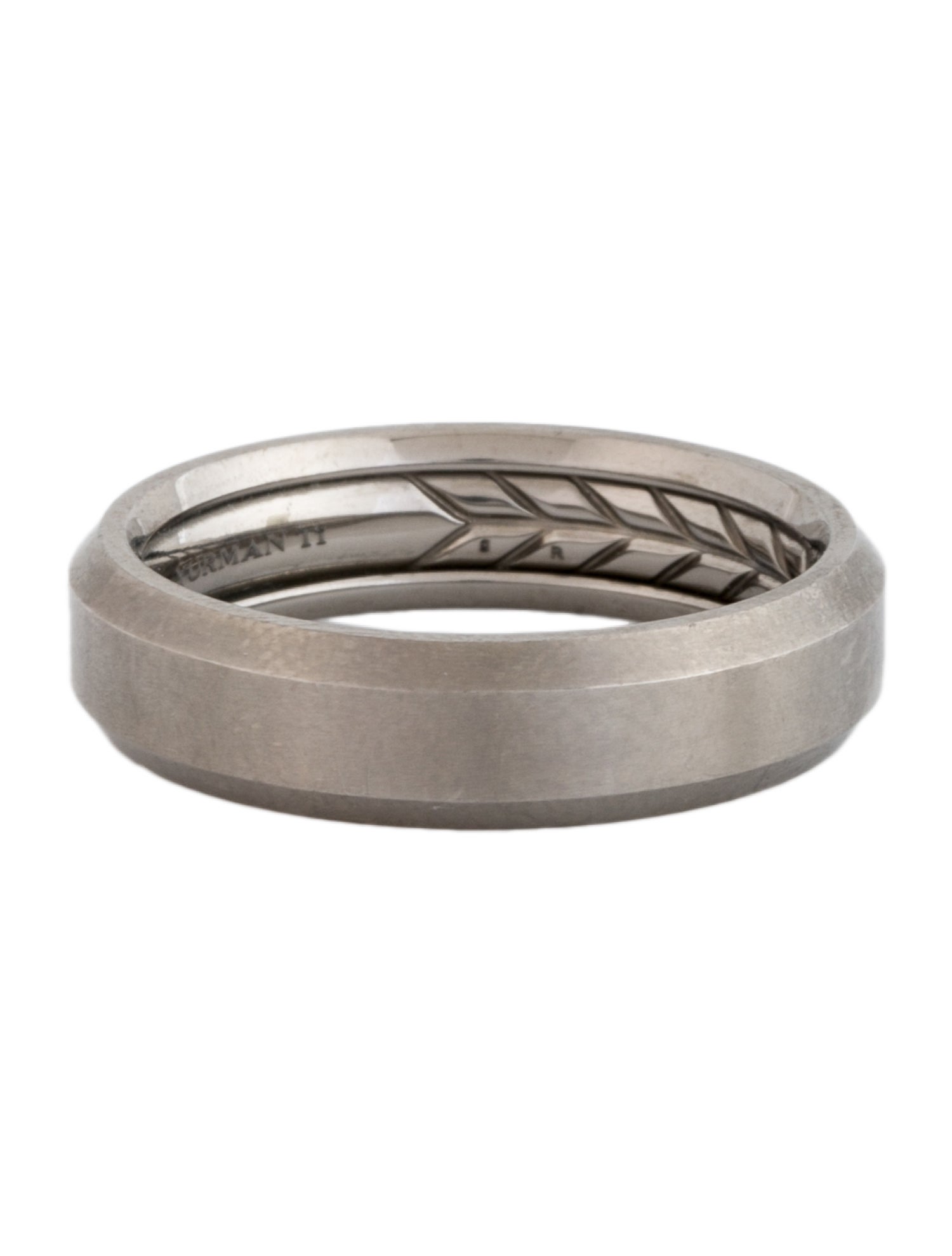 David Yurman Titanium Beveled Band Ring
