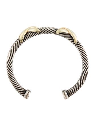 David Yurman Two-Tone Double X Station Cuff Bracelet