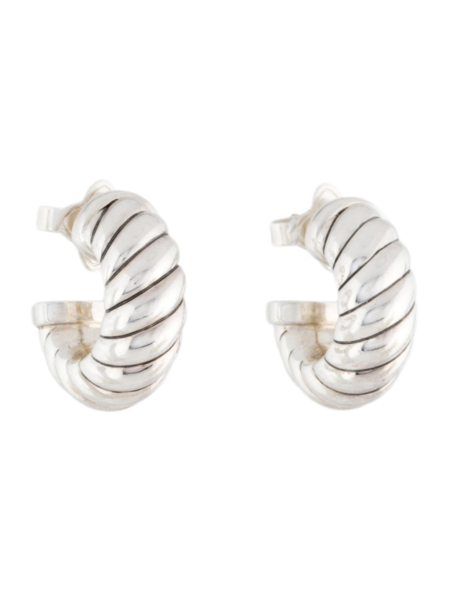 David Yurman Sculpted Cable Shrimp Earrings