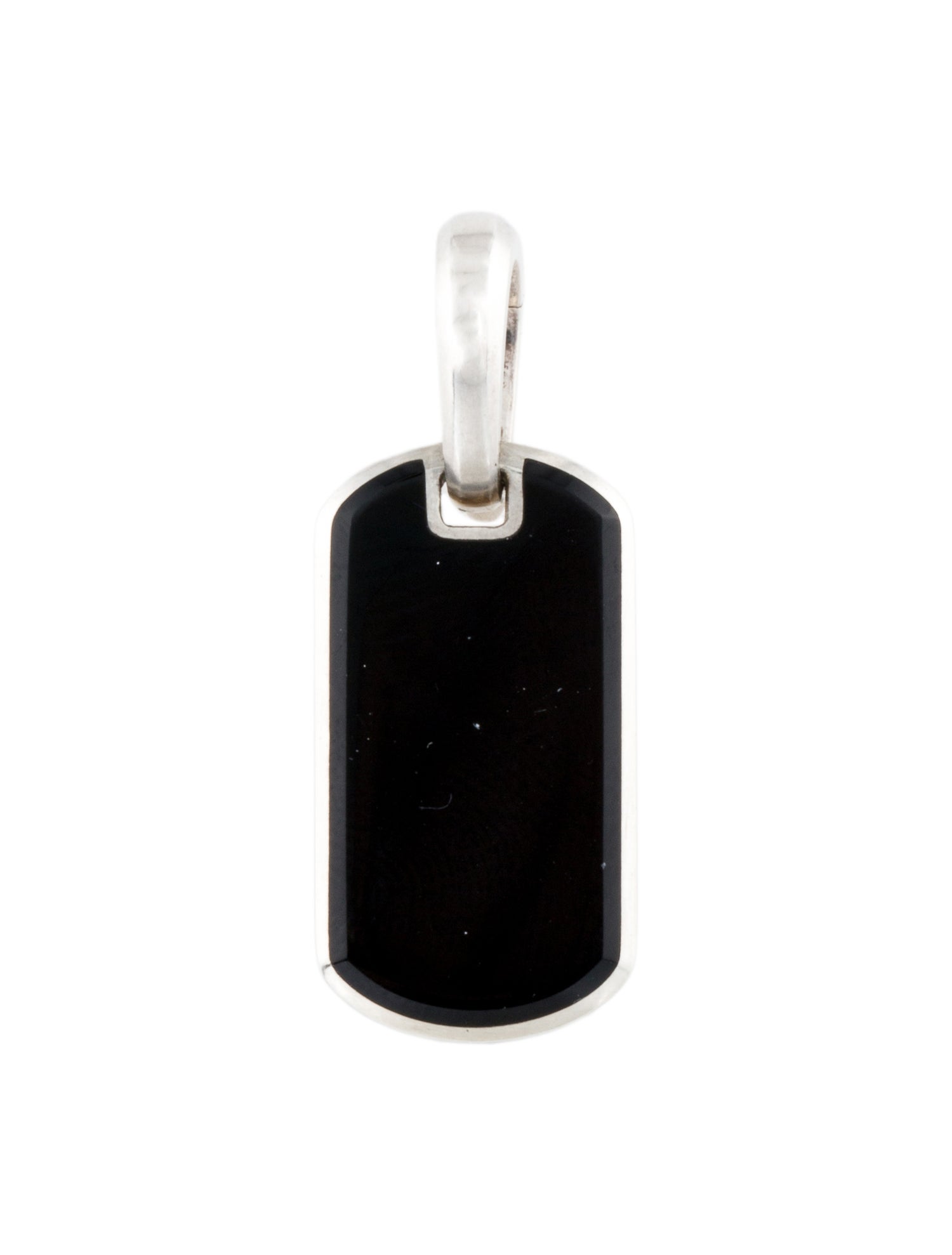 David Yurman Onyx Chevron Tag