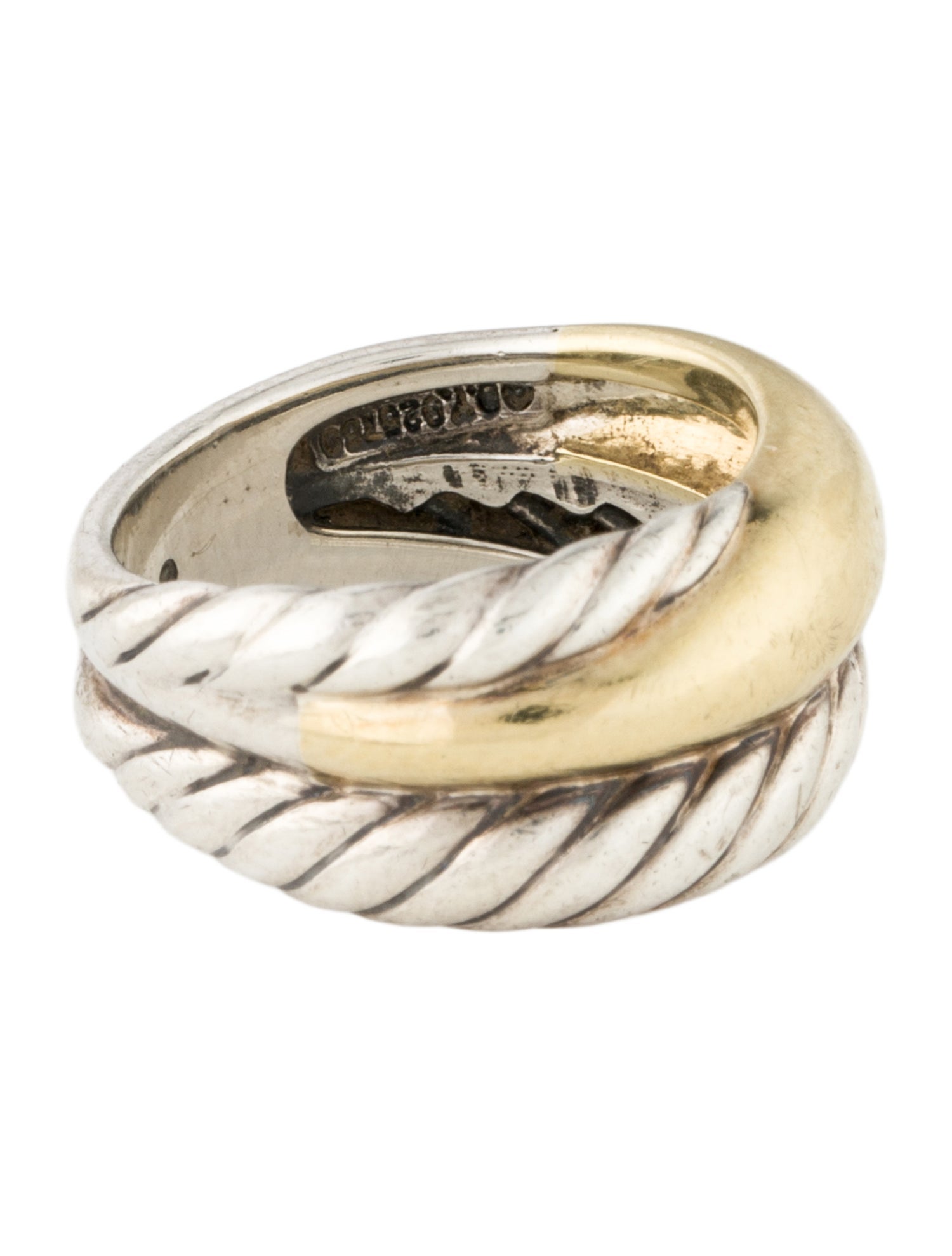 David Yurman Two-Tone Crossover Band