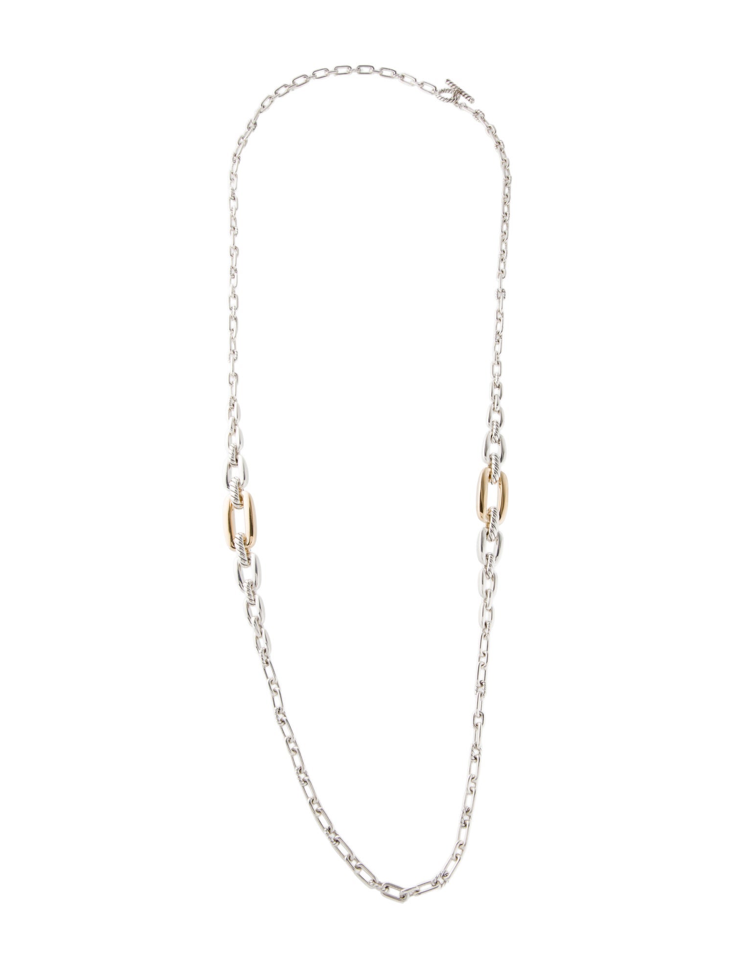 David Yurman Two-Tone Wellesley Link Necklace