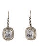 David Yurman Topaz & Diamond Drop Earrings
