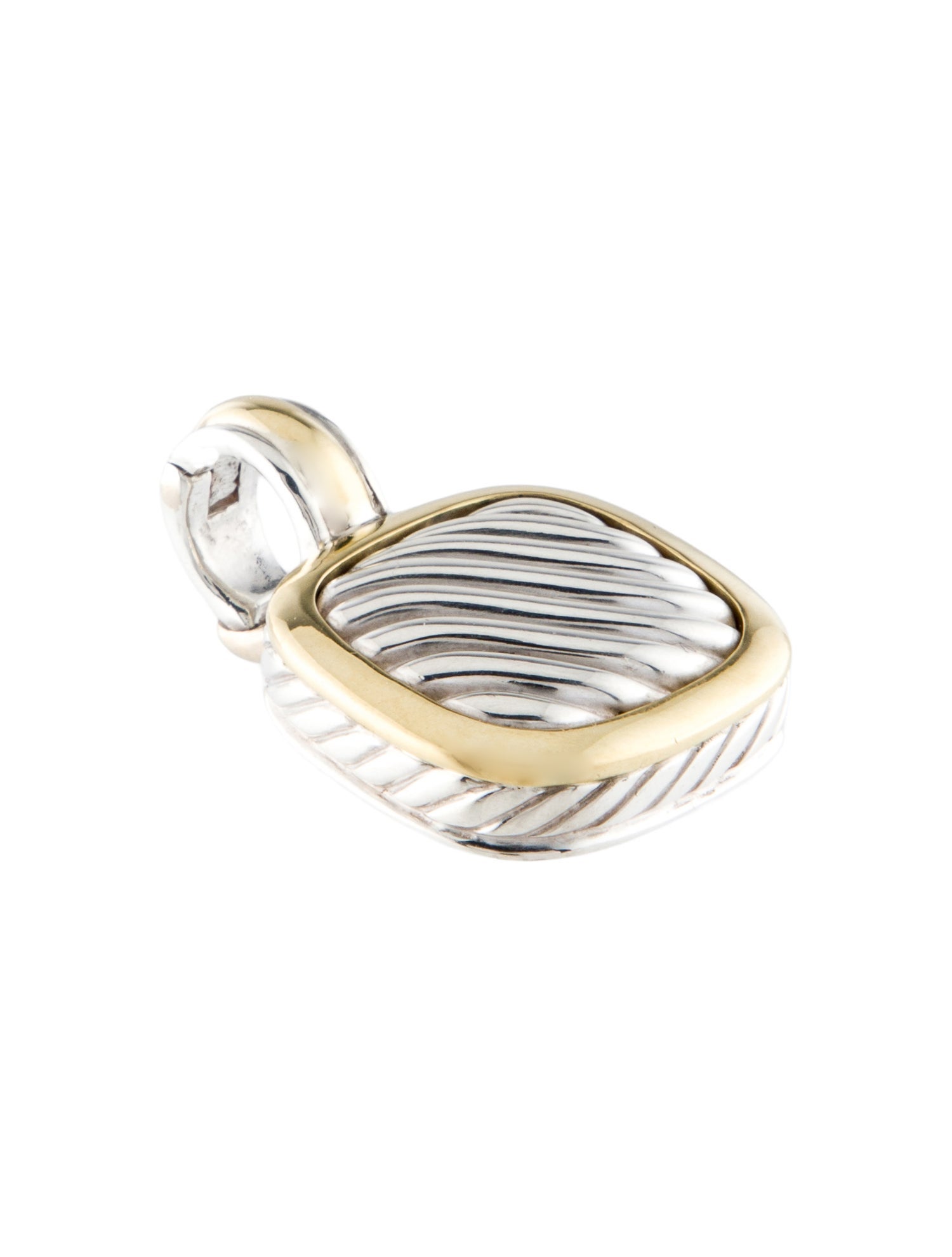 David Yurman Two-Tone Square Cable Albion Pendant