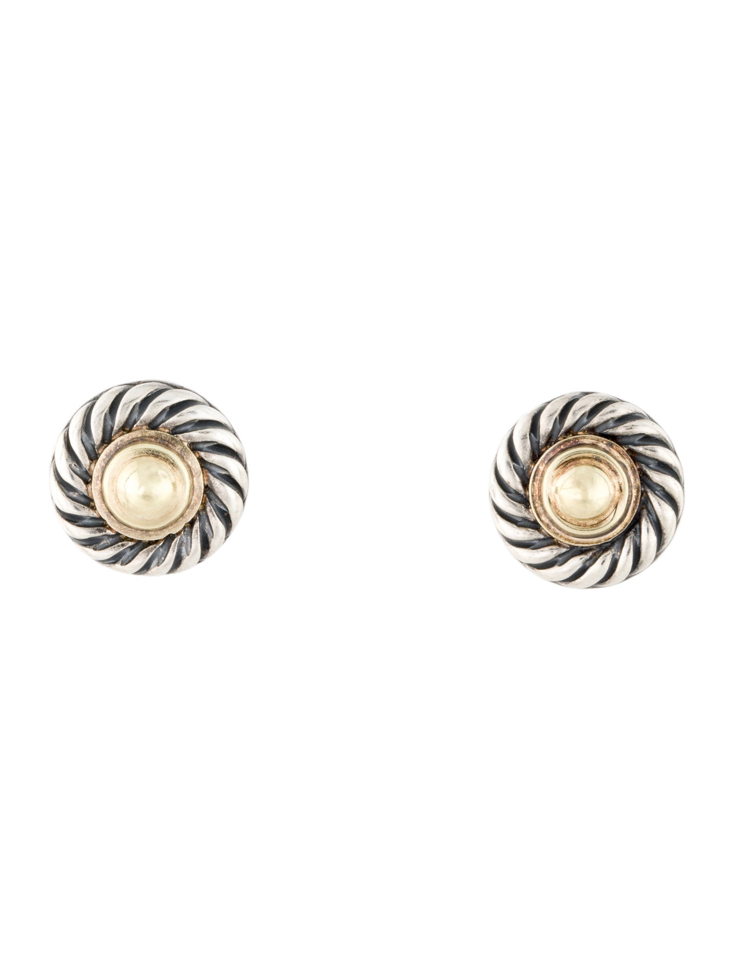 David Yurman Two-Tone Cookie Stud Earrings