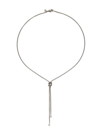David Yurman Diamond Knotted Chain Necklace