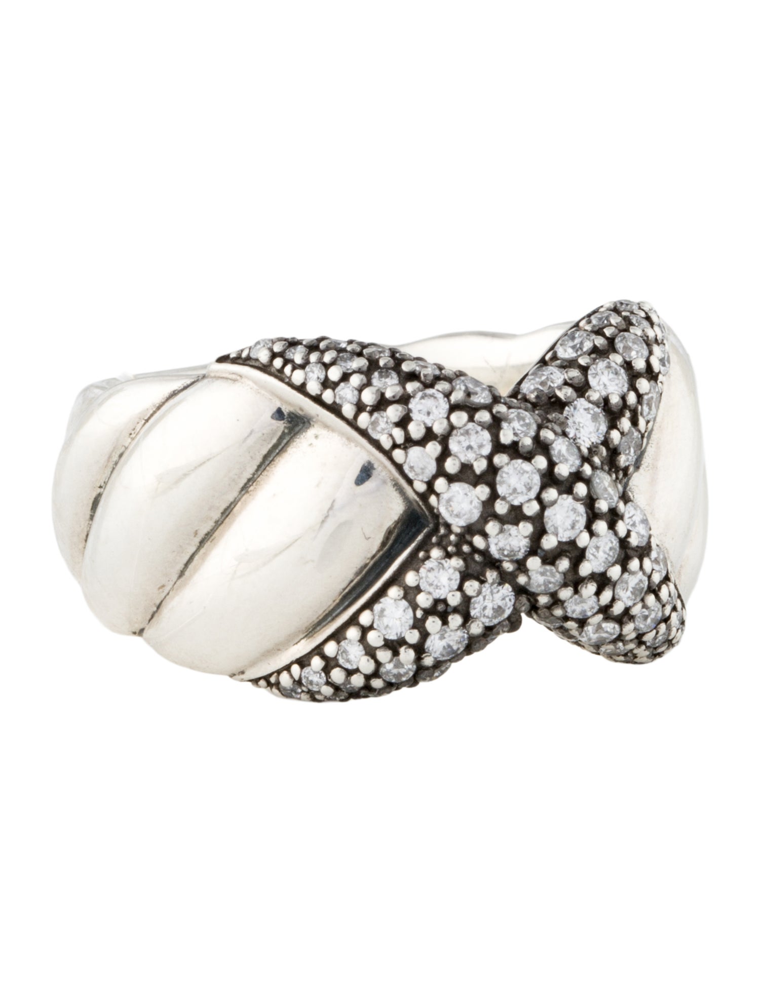 David Yurman Diamond Midnight Mélange X Ring