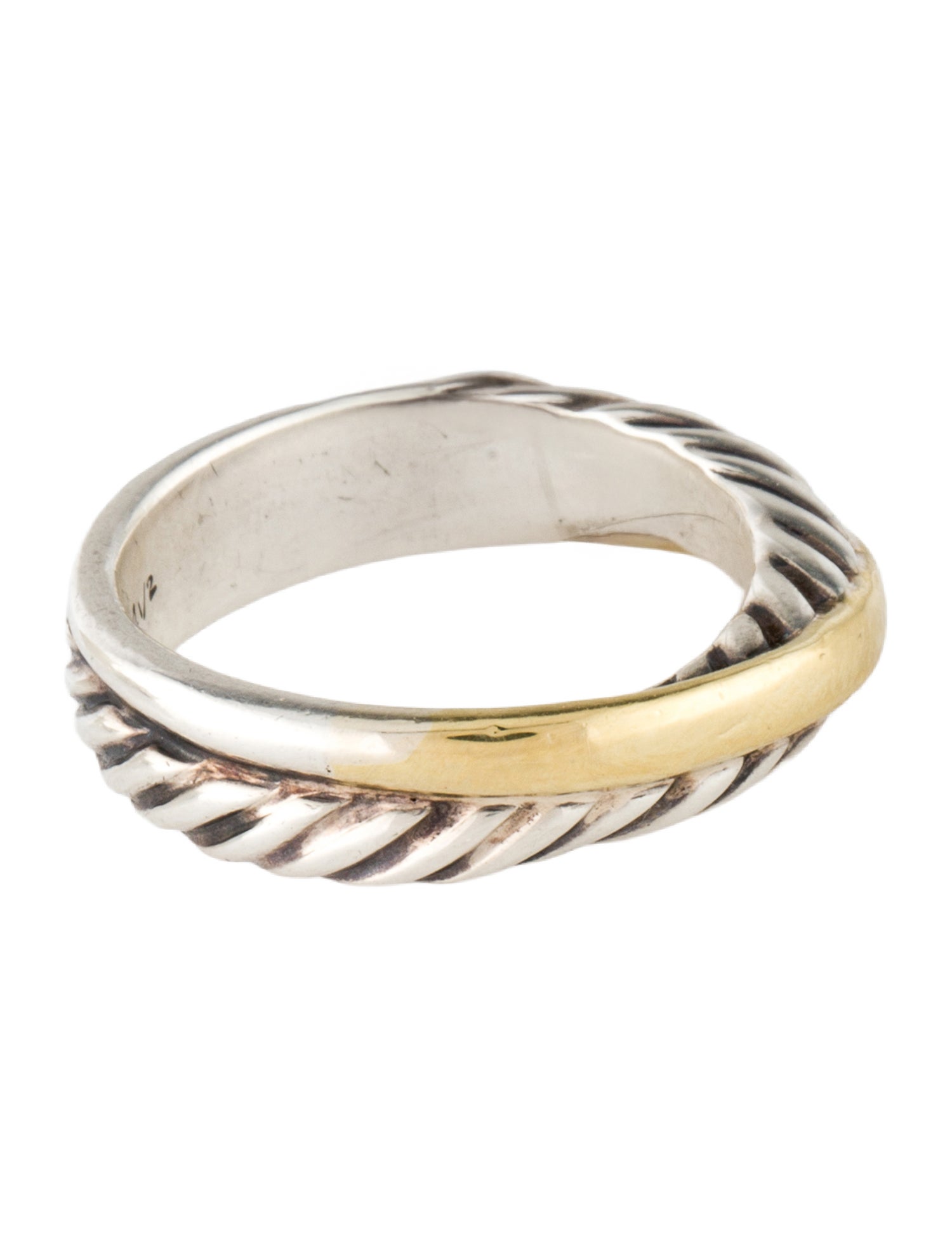David Yurman Two-Tone Crossover Band