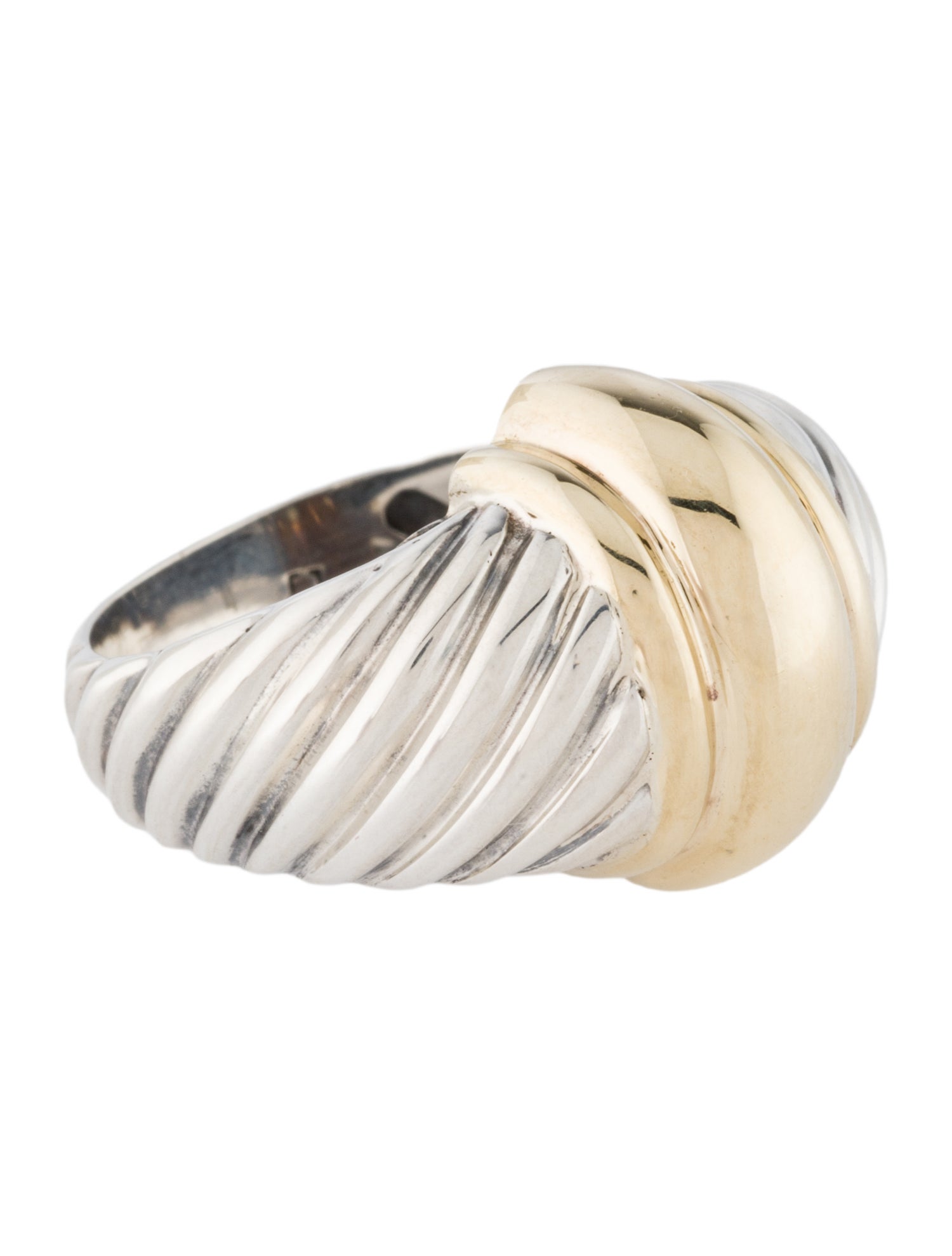 David Yurman Two-Tone Dome Cable Ring