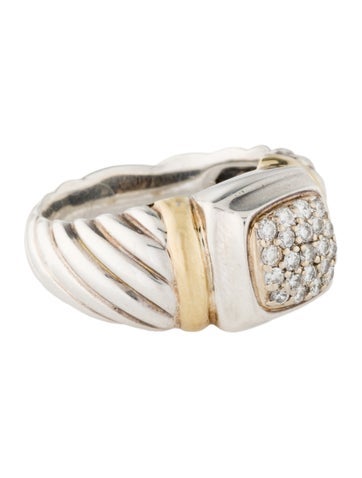 David Yurman Cocktail Ring Vintage Diamond Albion 7