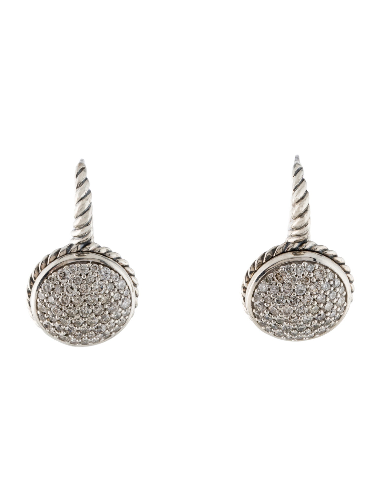 David Yurman 1.00ctw Diamond Chatelaine Drop Earrings