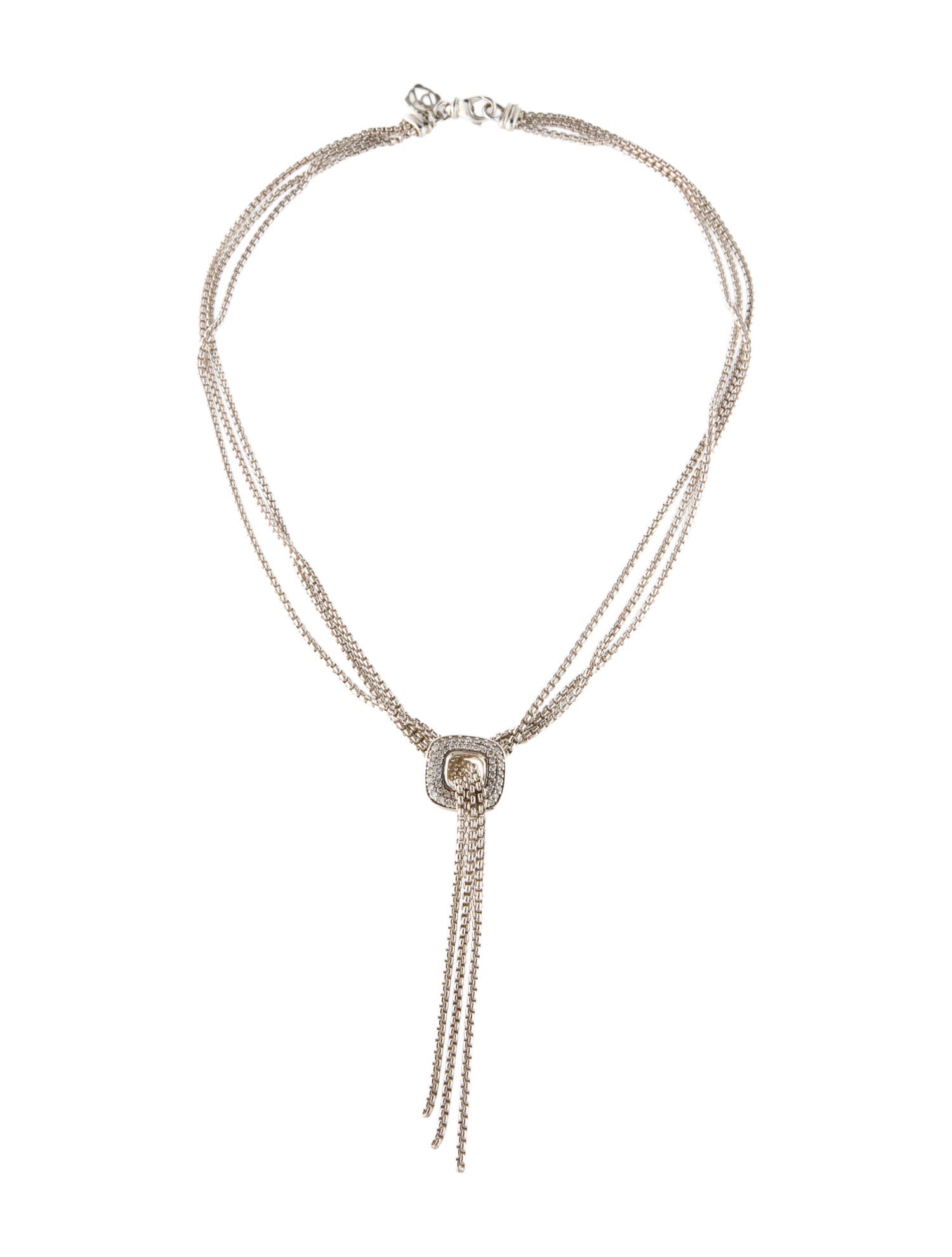 David Yurman Diamond Waterfall Lariat Necklace