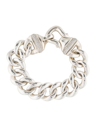 David Yurman Diamond Buckle Link Bracelet