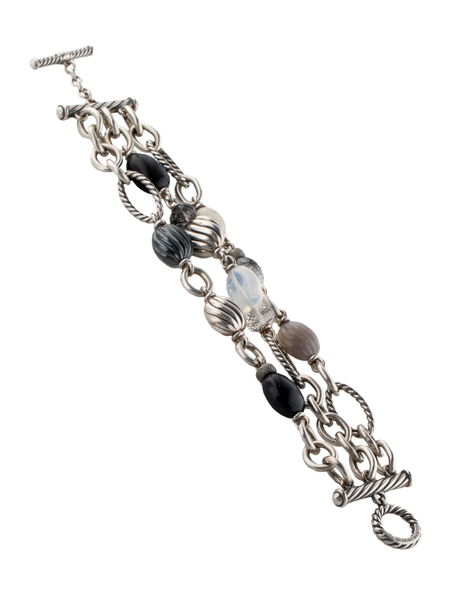 David Yurman Multi-Stone Mosaic Chain Bracelet