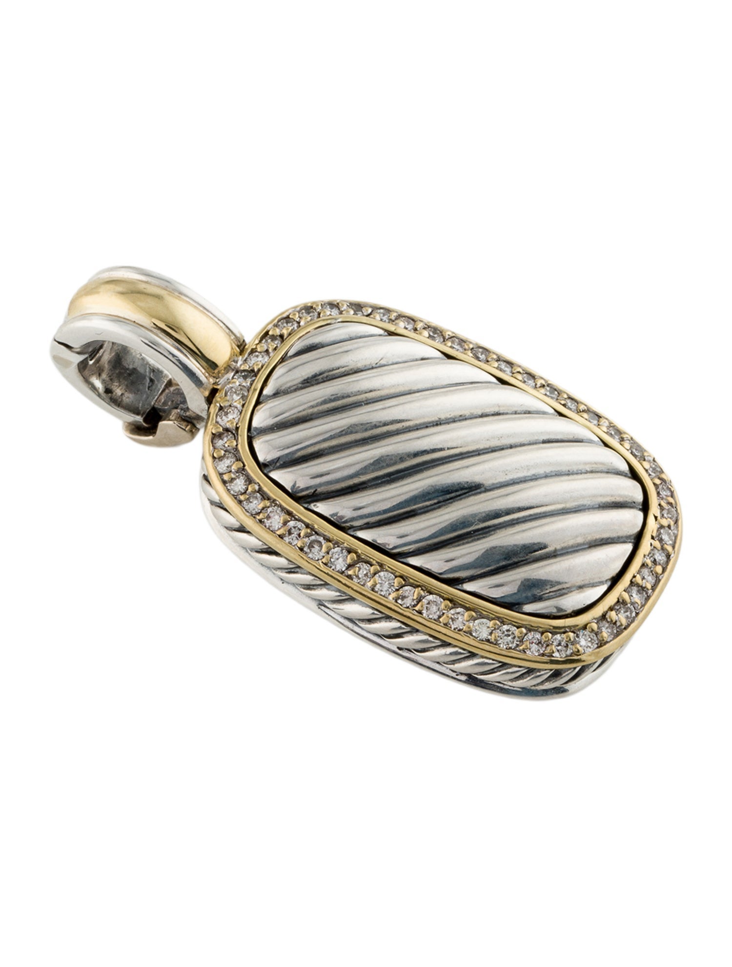 David Yurman Diamond Albion Large Enhancer Pendant