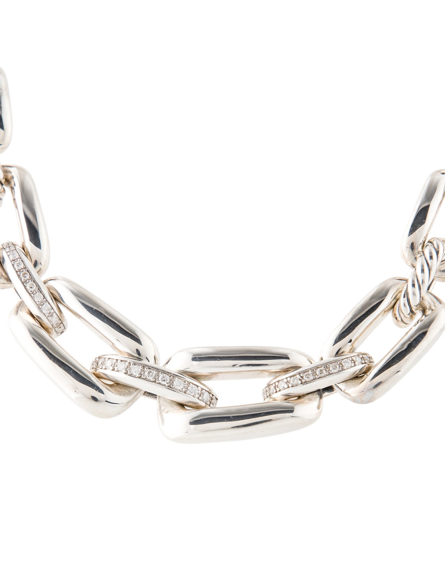 David Yurman Diamond Wellesley Link™ Chain Station Necklace