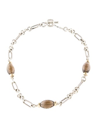 David Yurman Smoky Quartz Bijoux Station Neckalce