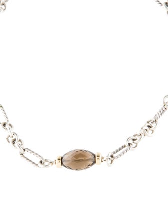David Yurman Smoky Quartz Bijoux Station Neckalce