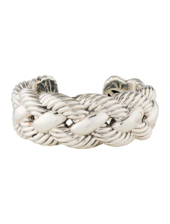David Yurman Woven Cable Hinge Cuff Bracelet