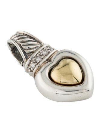 David Yurman Diamond Heart Enhancer Pendant