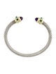 David Yurman Dyed Chalcedony & Amethyst Renaissance Cuff Bracelet