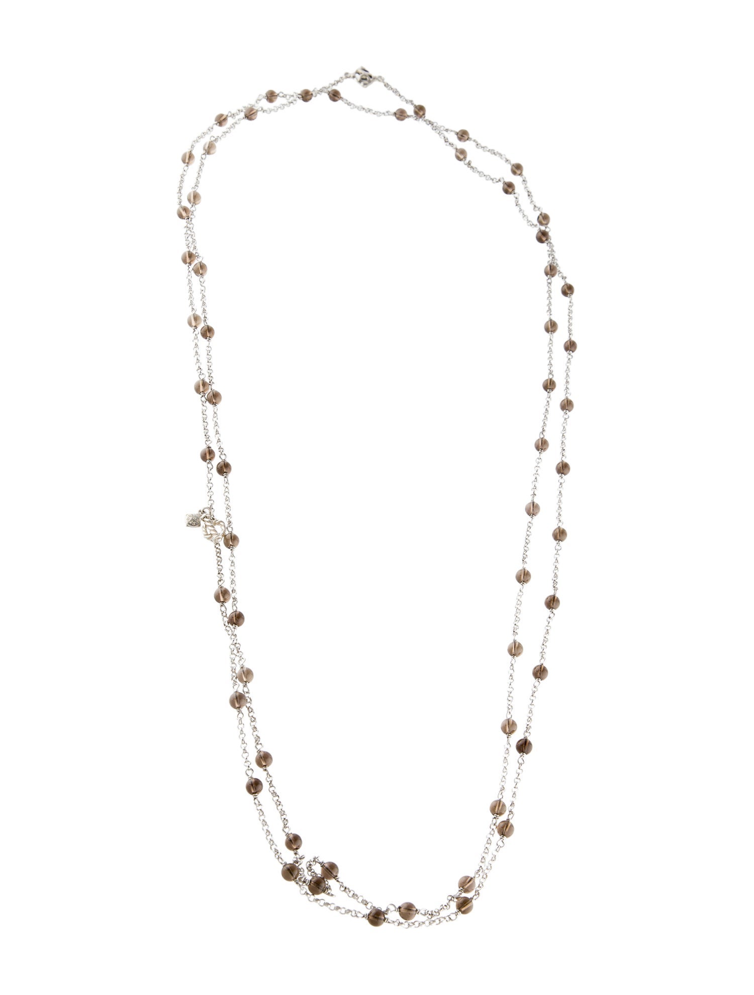 David Yurman Smokey Quartz Station Necklace