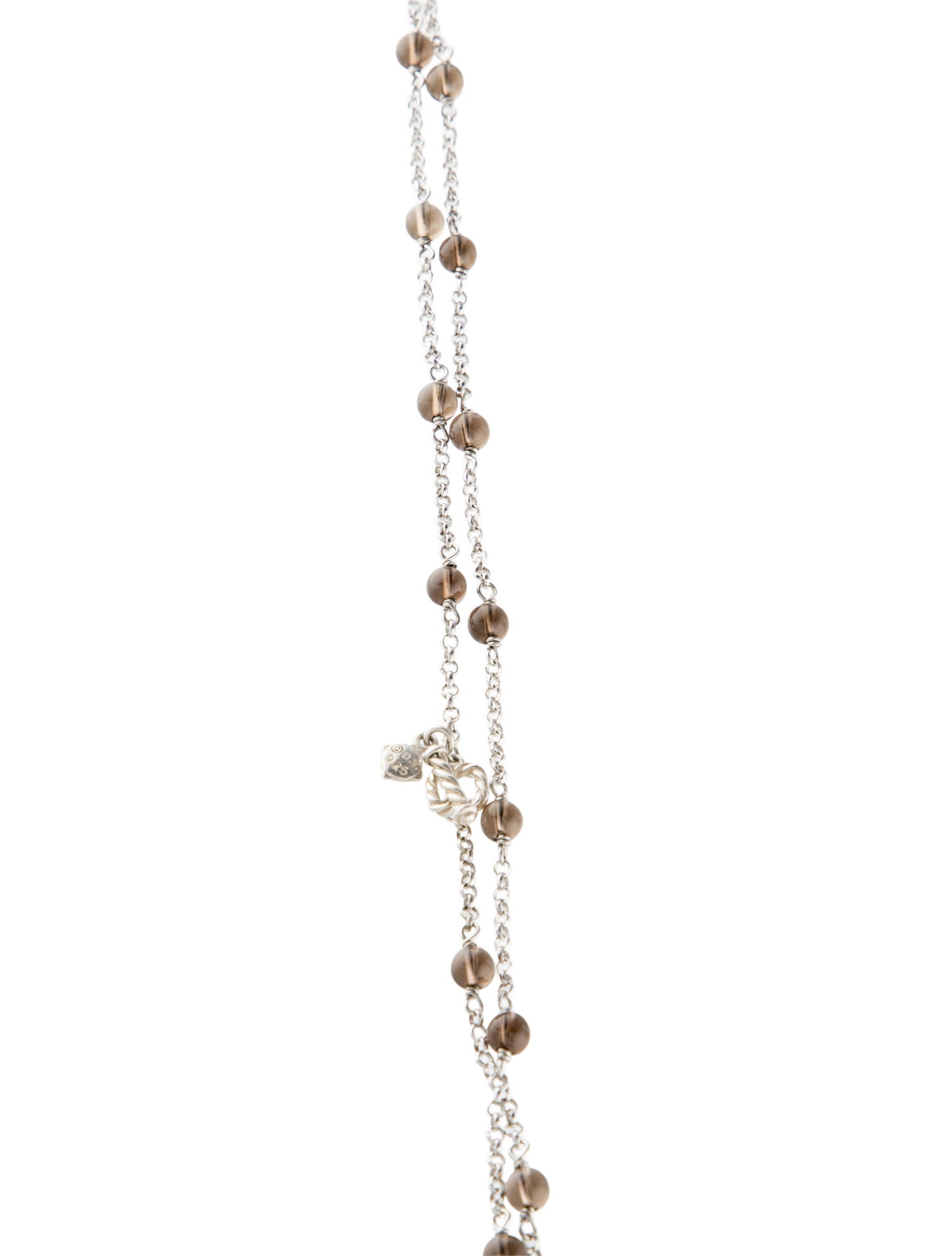 David Yurman Smokey Quartz Station Necklace
