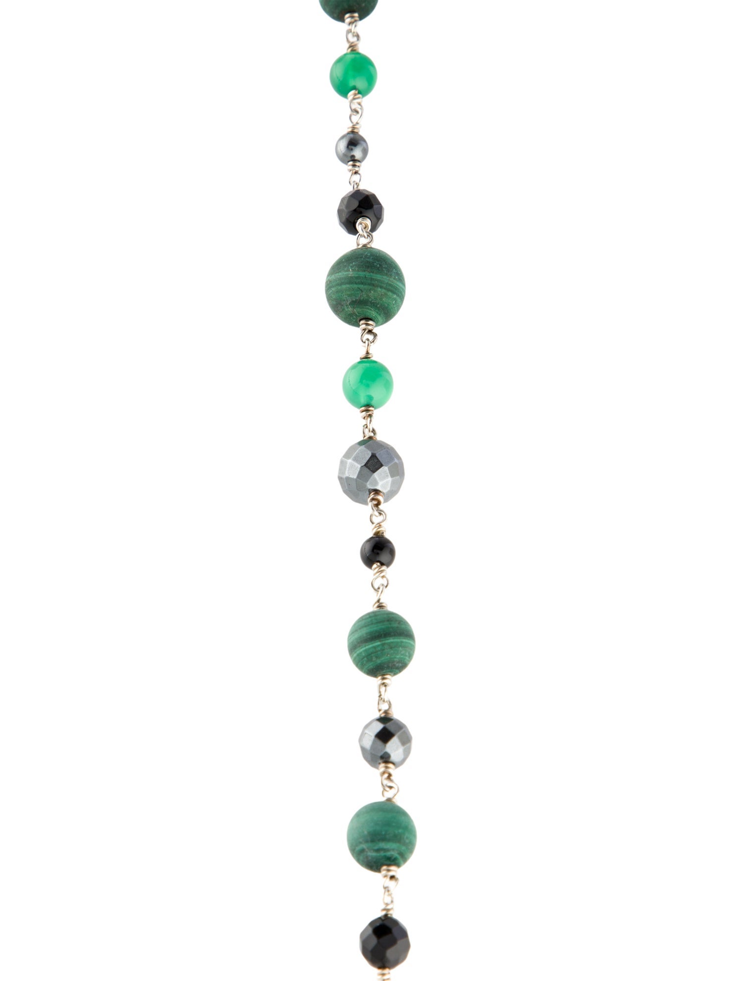 David Yurman Malachite, Onyx, Hematine & Dyed Chalcedony Bijoux Necklace