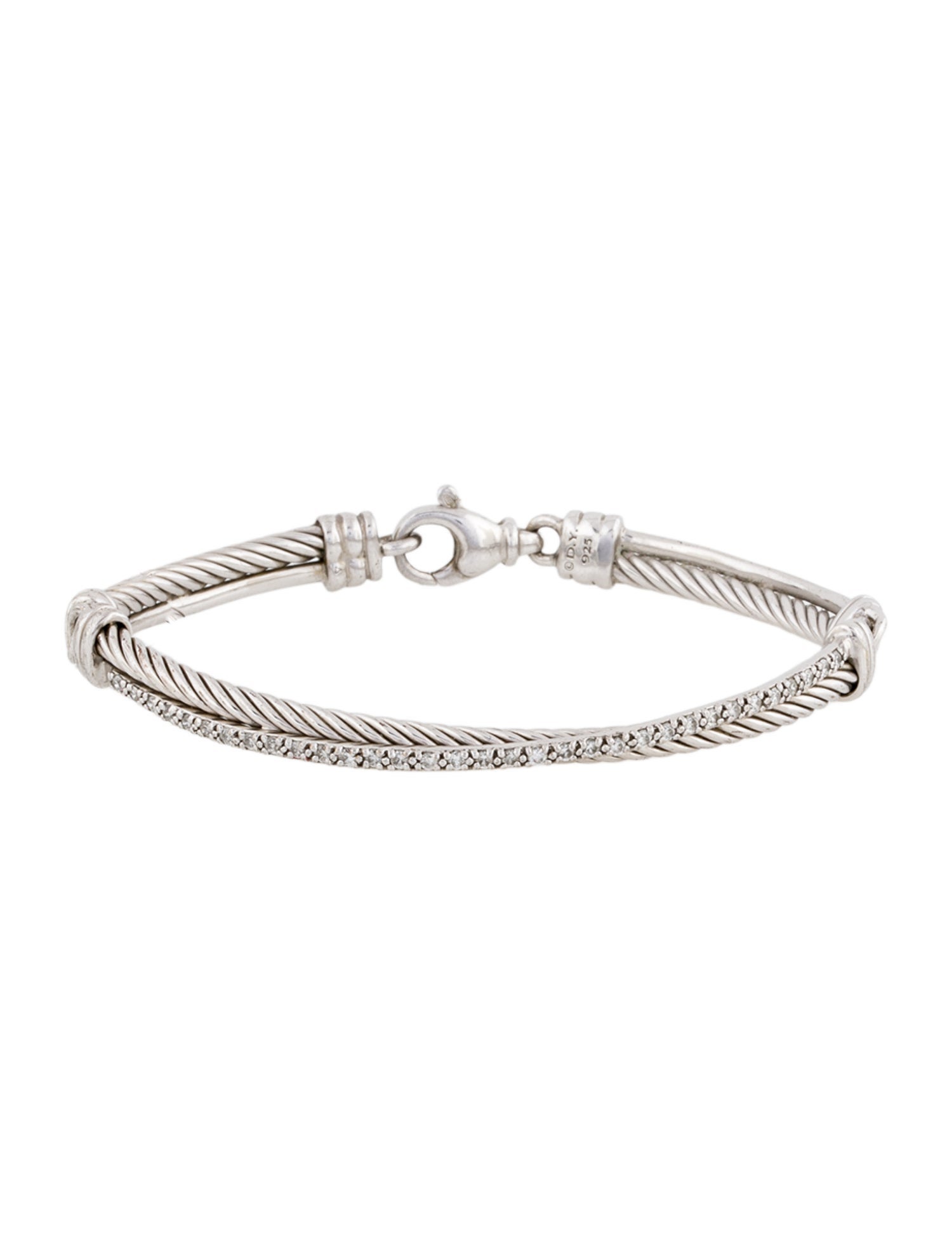 David Yurman Diamond Crossover Link Bracelet