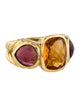 David Yurman 18K Citrine & Rhodolite Mosaic Cocktail Ring