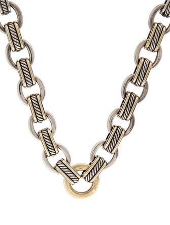 David Yurman Two-Tone Cable Link Necklace